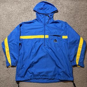 Vintage Nike ACG Windbreaker Hoodie Jacket Blue Men Medium 1/4 Zip 90s Pullover
